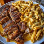 Cheesy Cajun Chicken Penne in Garlic Butter Velveeta Sauce