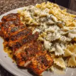 Velveeta Alfredo Chicken Bowties in Cajun Garlic Parmesan Cream