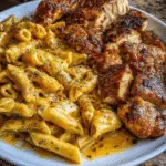 Cheesy Garlic Butter Chicken Penne with Alfredo Cream