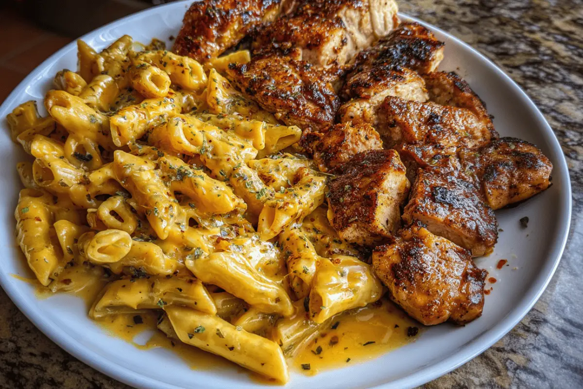 Cheesy Garlic Butter Chicken Penne with Alfredo Cream