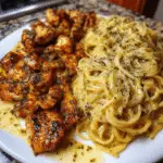Garlic Butter Chicken Cheesy Spaghetti