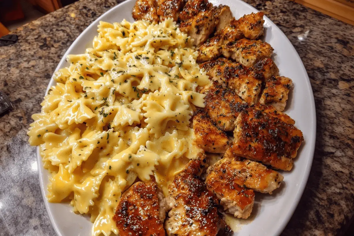 Garlic Butter Chicken with Bowtie Pasta