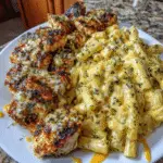 Garlic Parmesan Chicken Penne with Cheesy Cajun Mozzarella Sauce