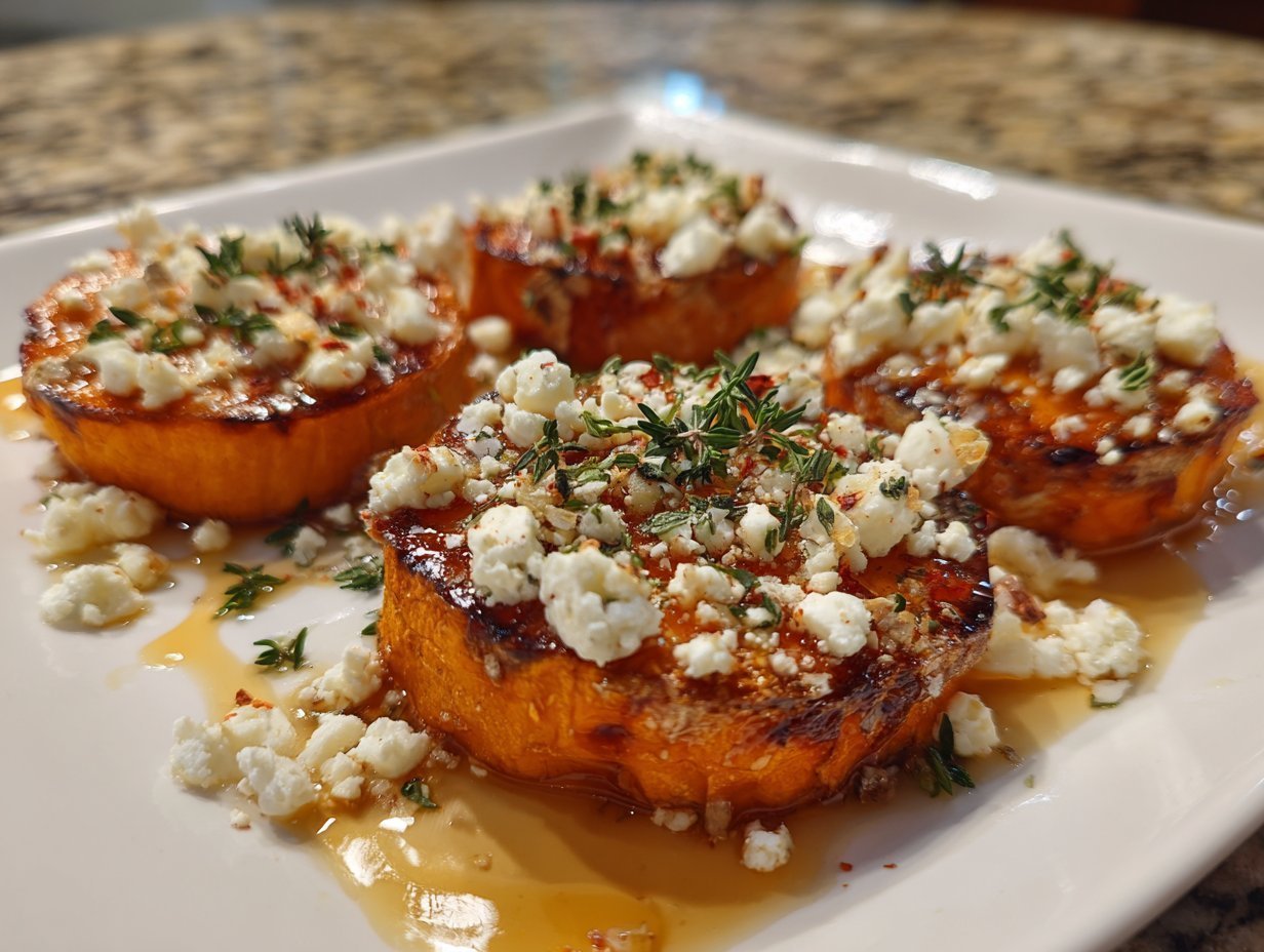 Gourmet Honey Feta Sweet Potato Rounds