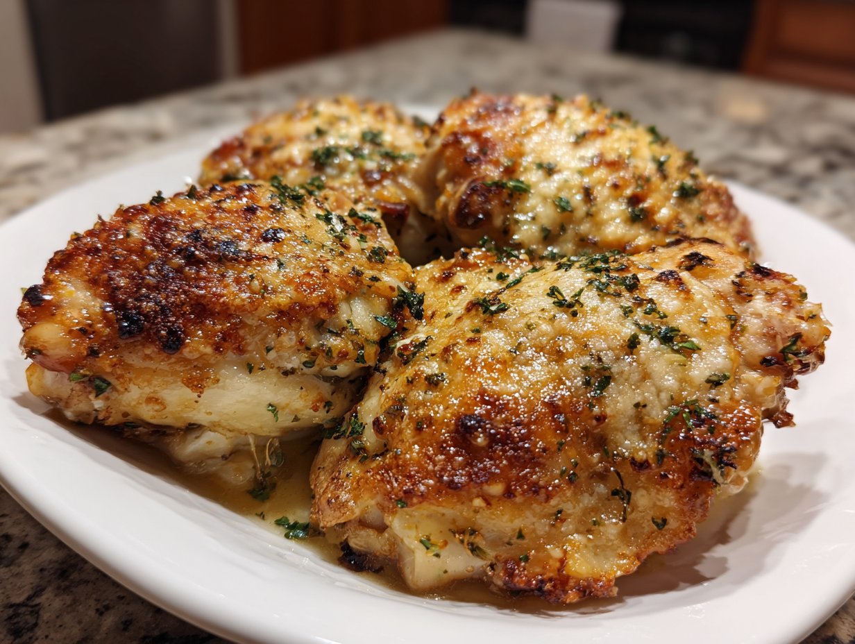 Creamy Oven Baked Chicken Thighs