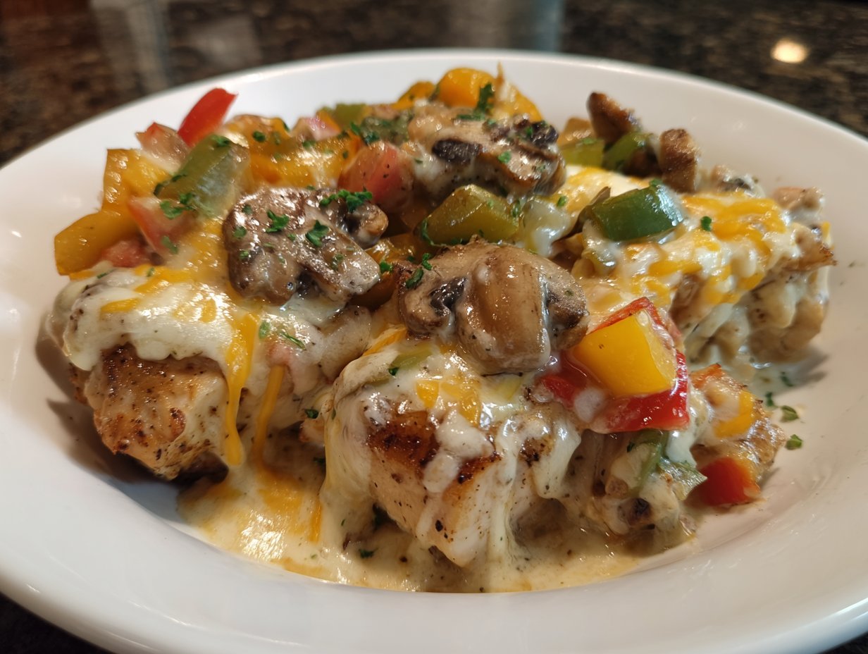 Texas Roadhouse Smothered Chicken with Jack Cheese