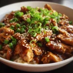Delicious Dump and Go Crockpot Teriyaki Chicken served on a plate