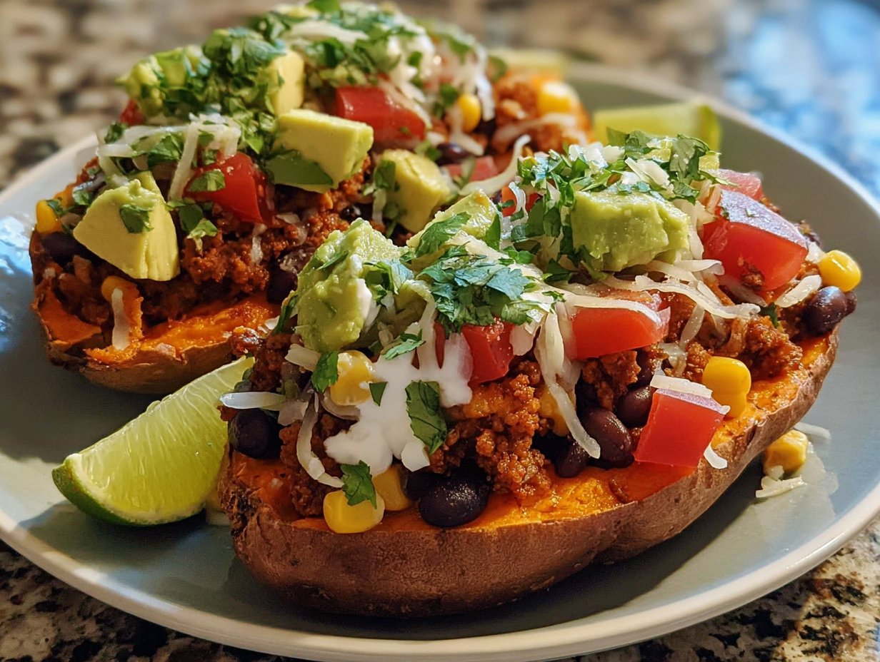 Taco Stuffed Sweet Potatoes