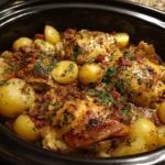 Instant Pot chicken and potatoes dish cooked to perfection.