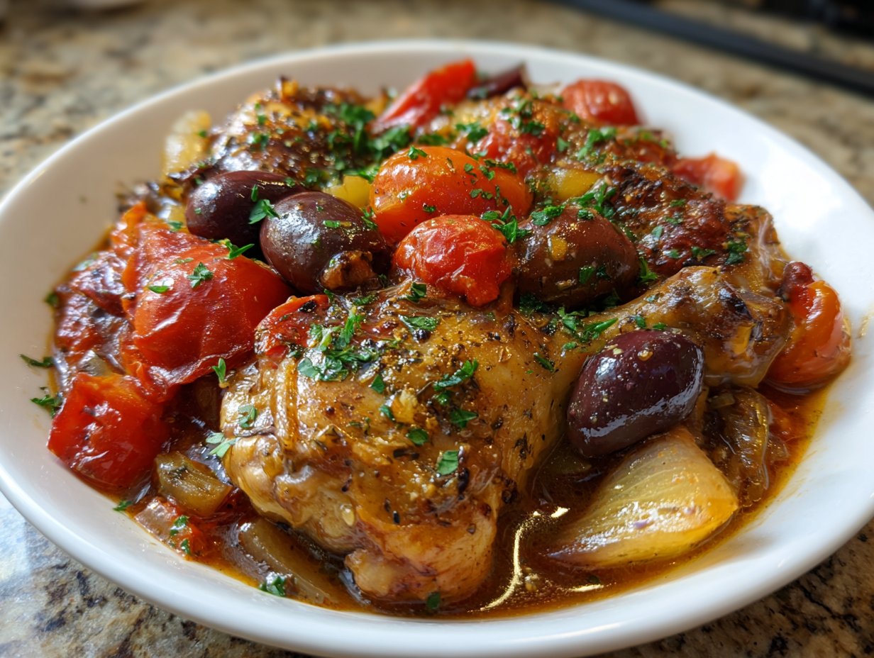 Slow Cooker Mediterranean Chicken