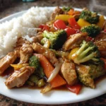 One-Pan Teriyaki Chicken Stir Fry served with colorful vegetables