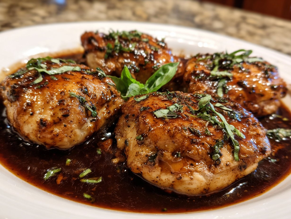 One-Pan Juicy Chicken with Balsamic Sauce