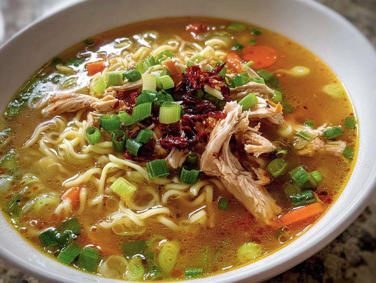 Aromatic Ginger Garlic Chicken Noodle Soup - Alrightwithme
