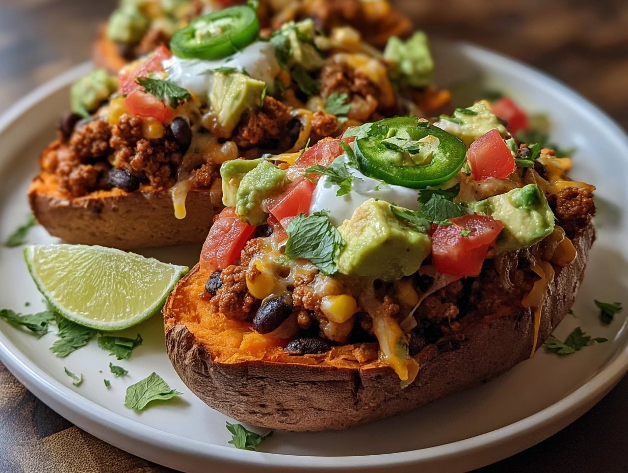 Taco Stuffed Sweet Potatoes
