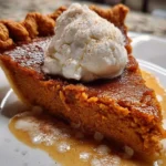 Delicious brown sugar sweet potato pie topped with whipped cream and spices