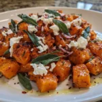 Delicious Viral Sweet Potato with Goat Cheese and Sage dish ready to serve