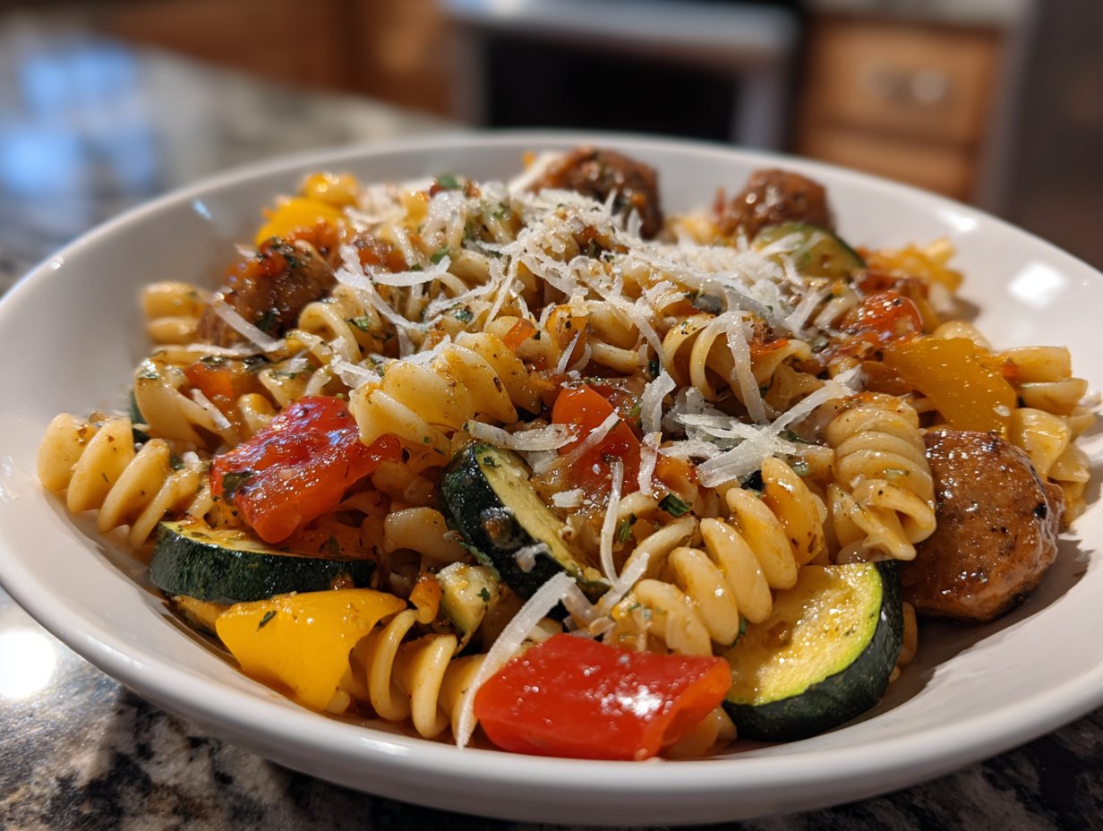 Chicken Sausage Pasta Meal Prep Bowl
