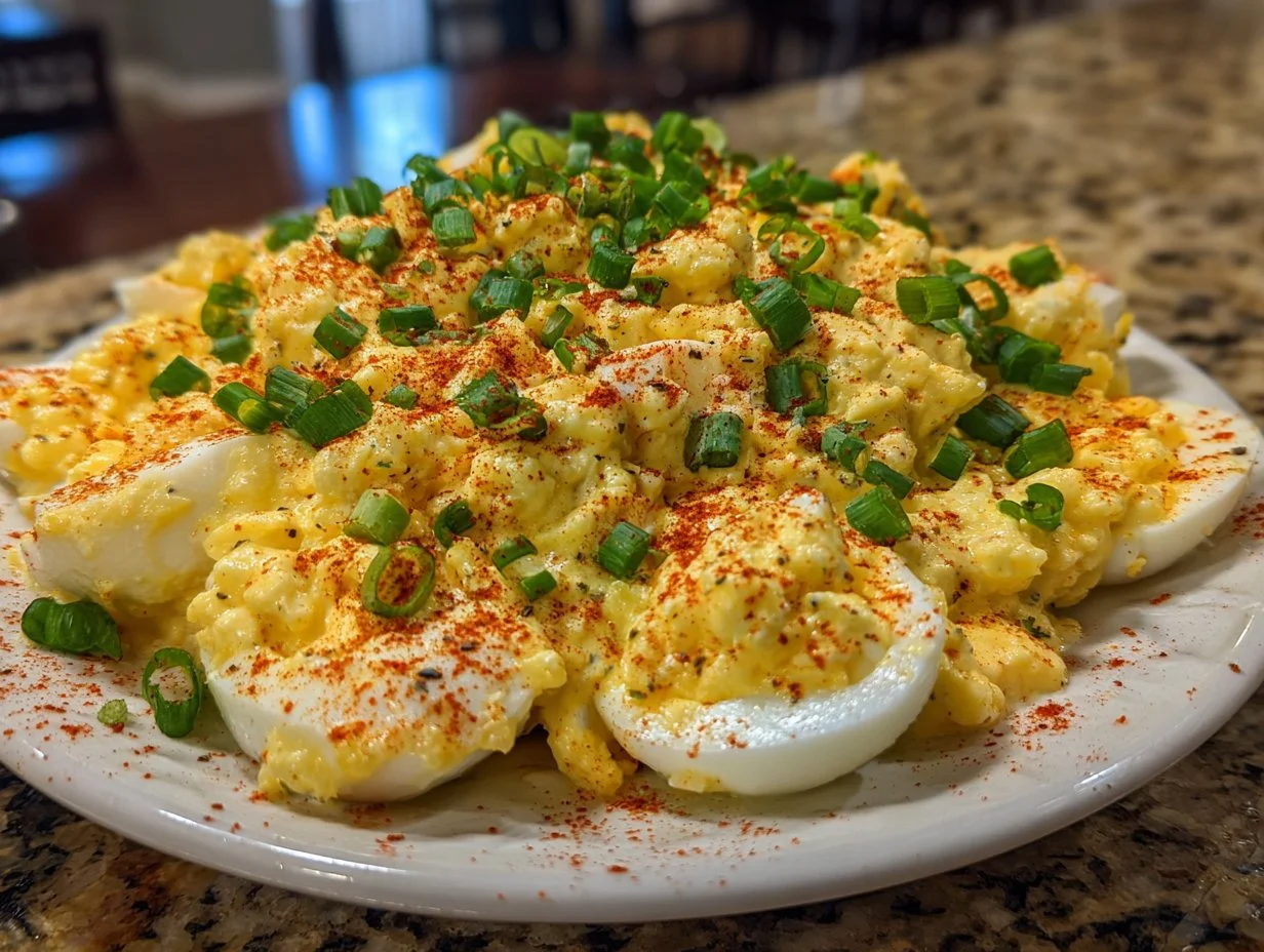 Quick and easy Keto Deviled Egg Salad recipe for low-carb diets