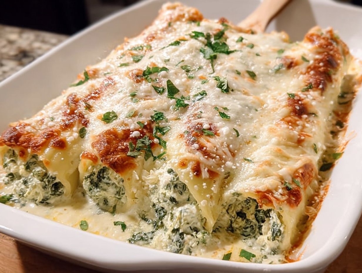 Spinach-Artichoke Manicotti