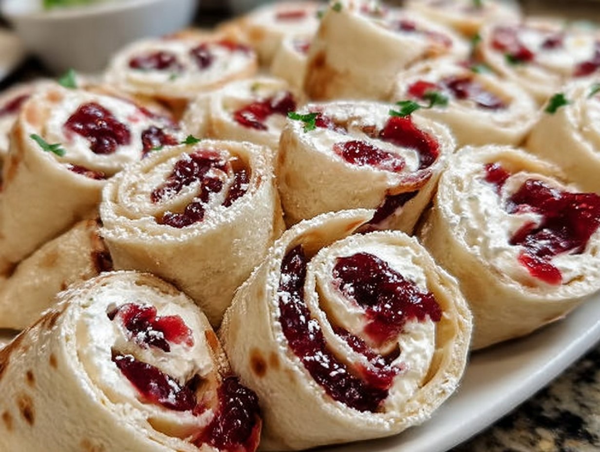 Festive Christmas Cranberry Roll Ups