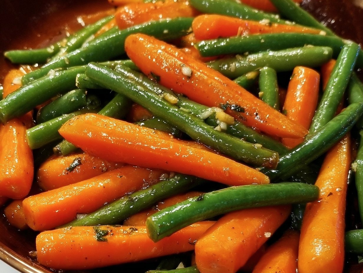 Honey Glazed Carrots and Green Beans