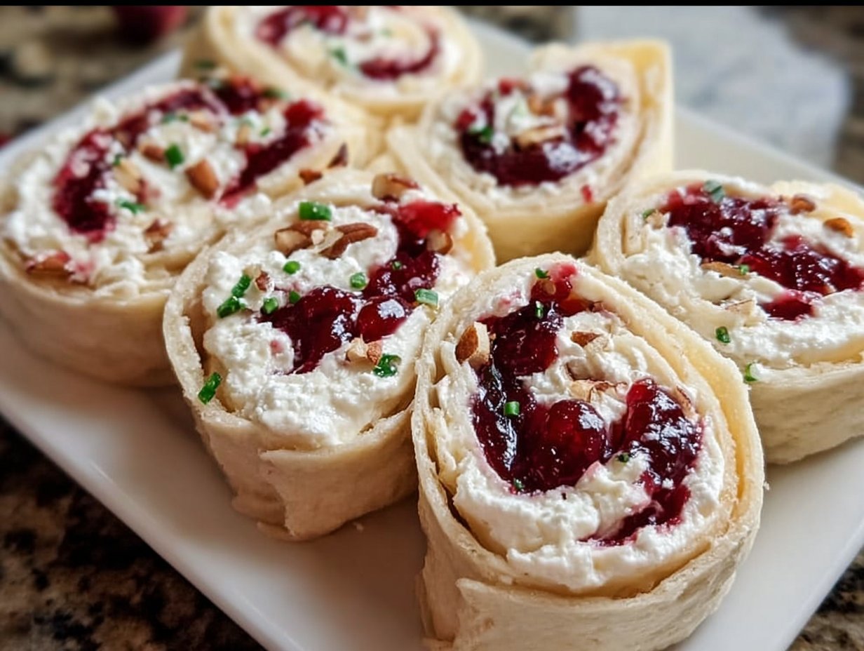 Festive Christmas Cranberry Roll Ups