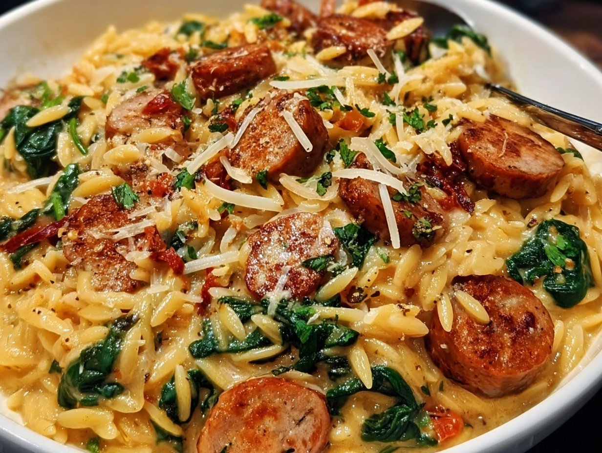 Creamy Chicken Sausage Orzo: A One-Pan Meal