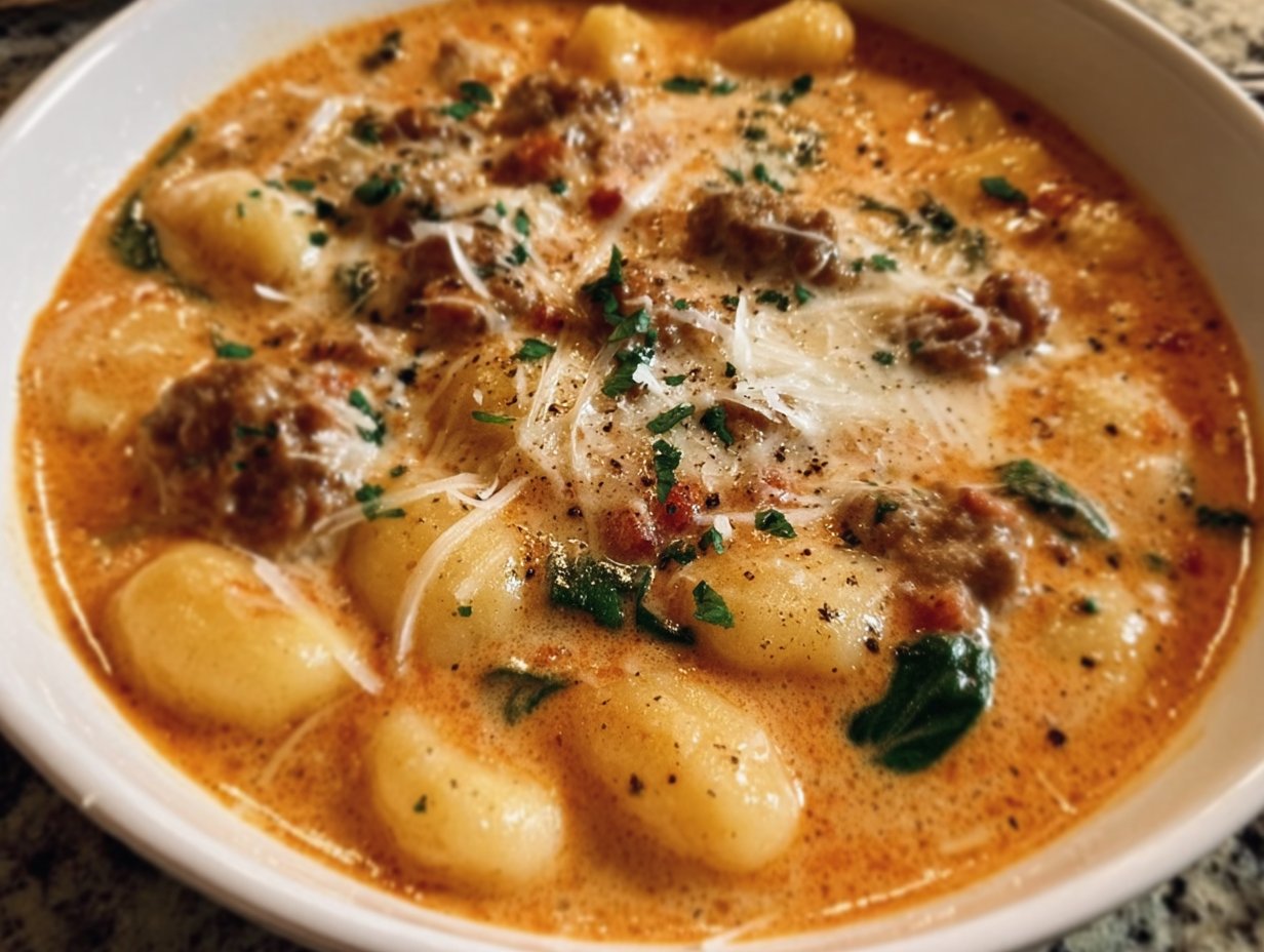 Creamy Italian Sausage Gnocchi Soup