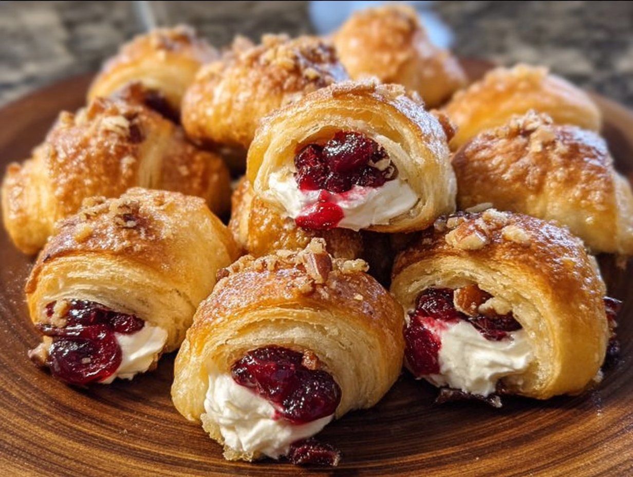 Cranberry Cream Cheese Crescent Bites