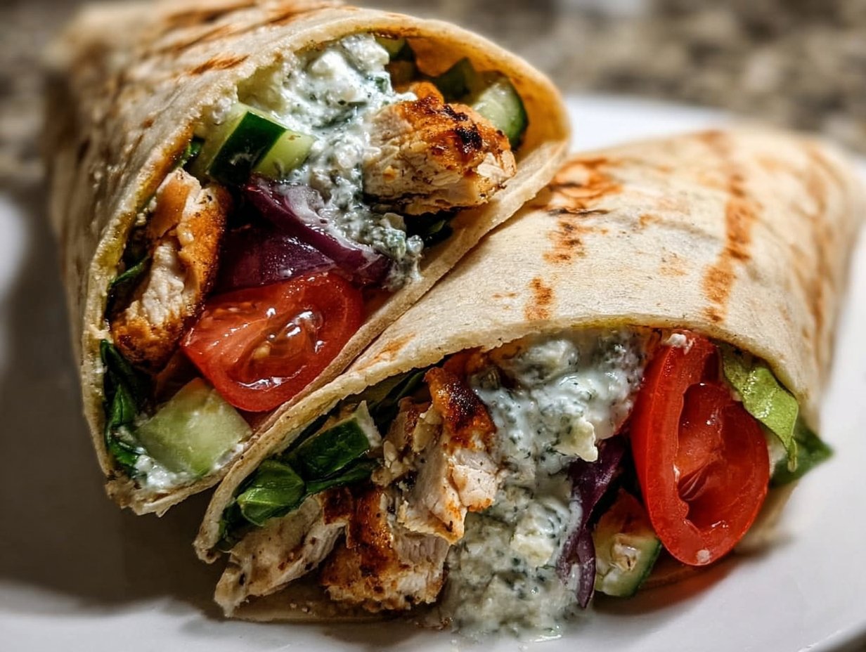 Mediterranean Chicken Wraps