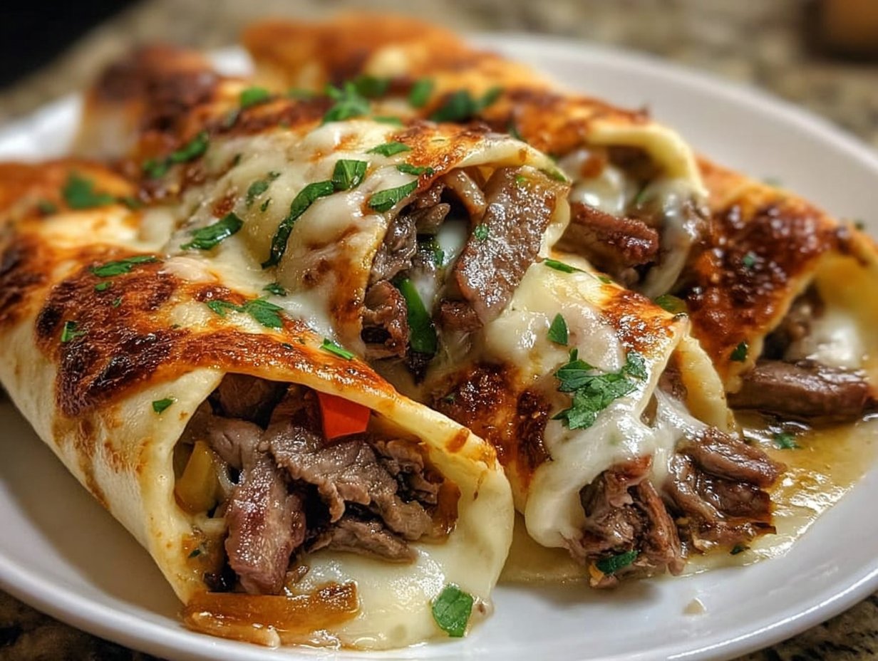 Delicious Keto Philly Cheesesteak Roll Ups
