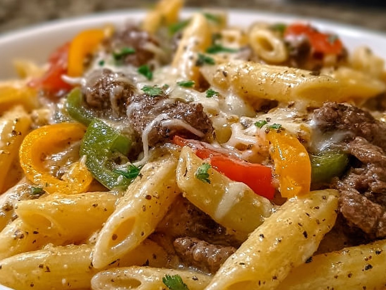 Philly Cheese Steak Pasta