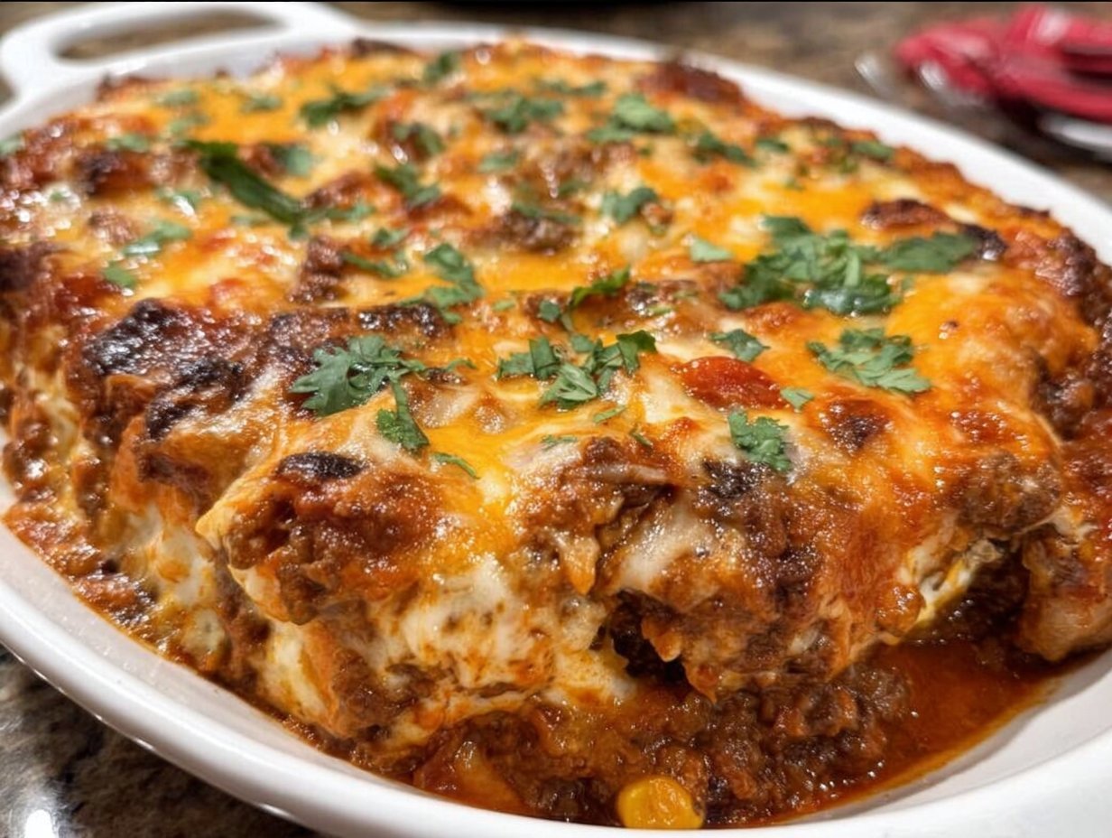 Beef Enchilada Casserole