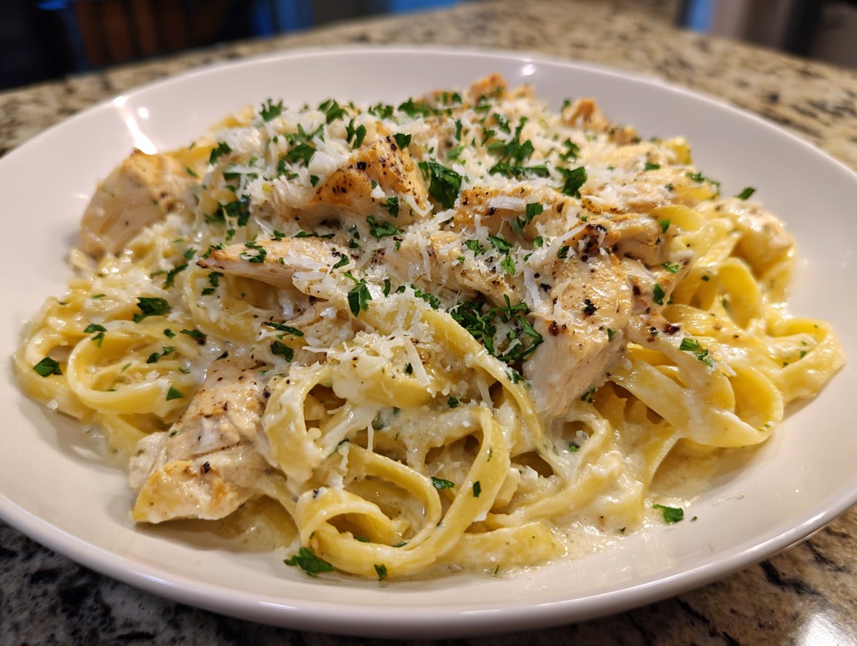 Creamy Chicken Fettuccine Alfredo