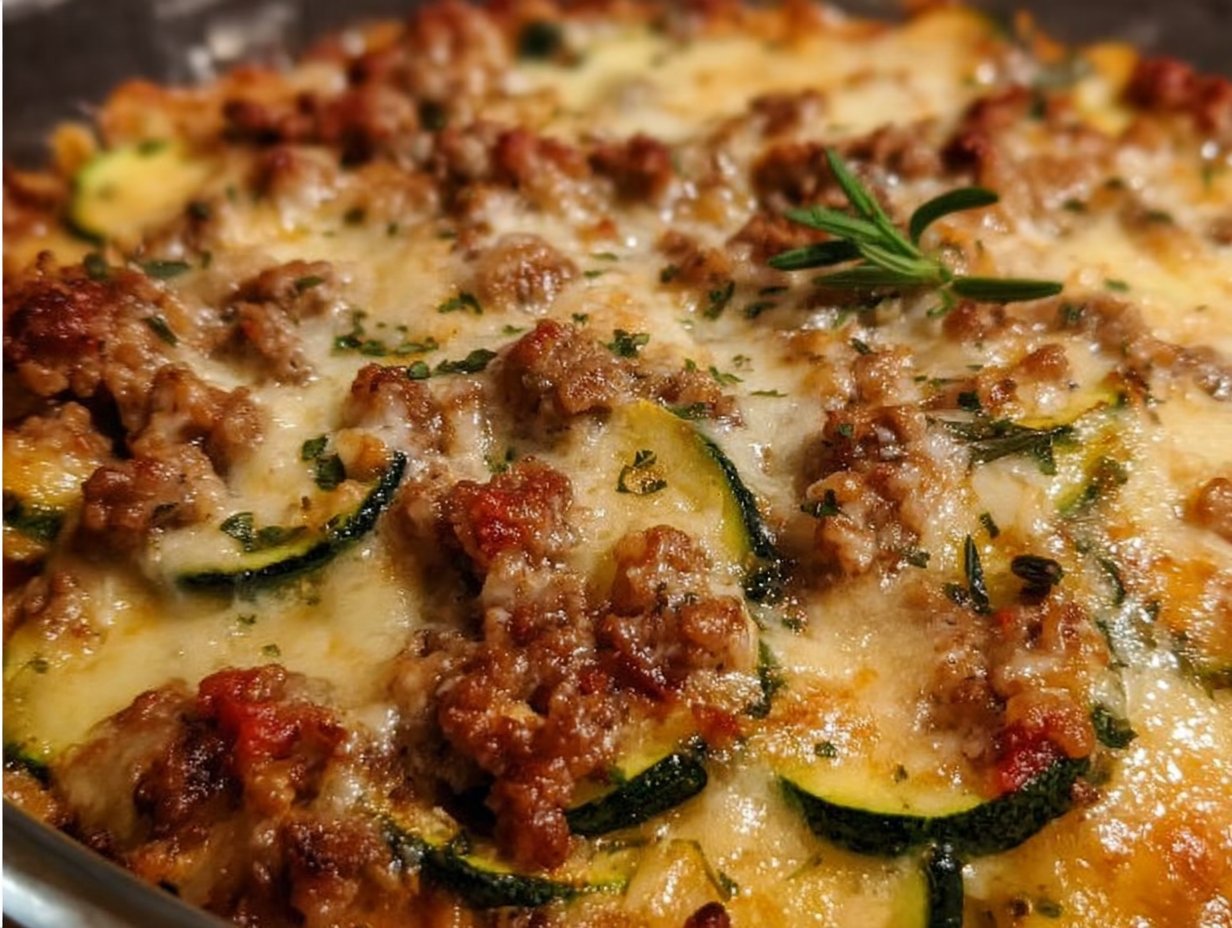 Ground Turkey Zucchini Casserole