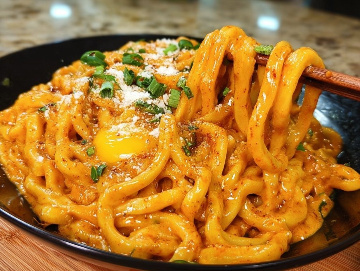 Creamy Gochujang Udon Noodles