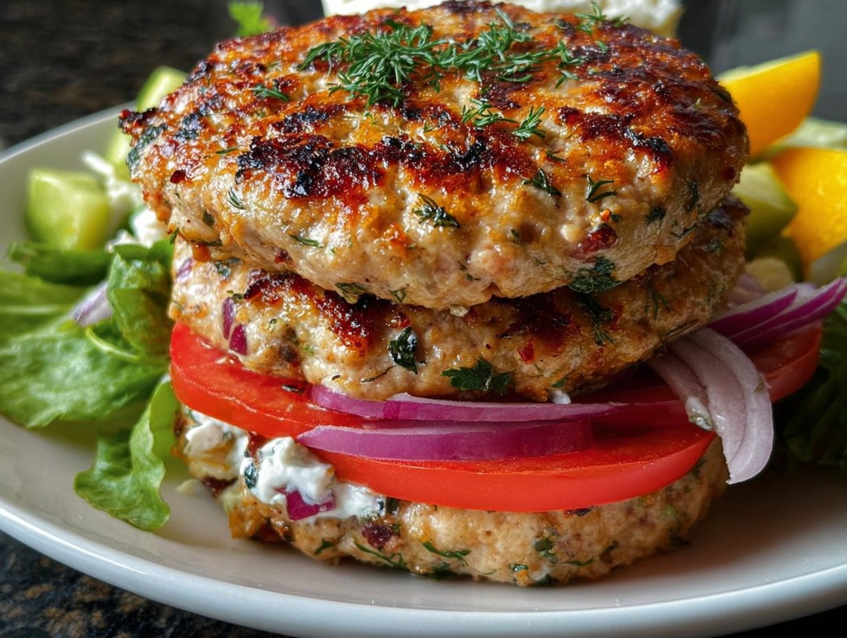 Greek Chicken Burgers