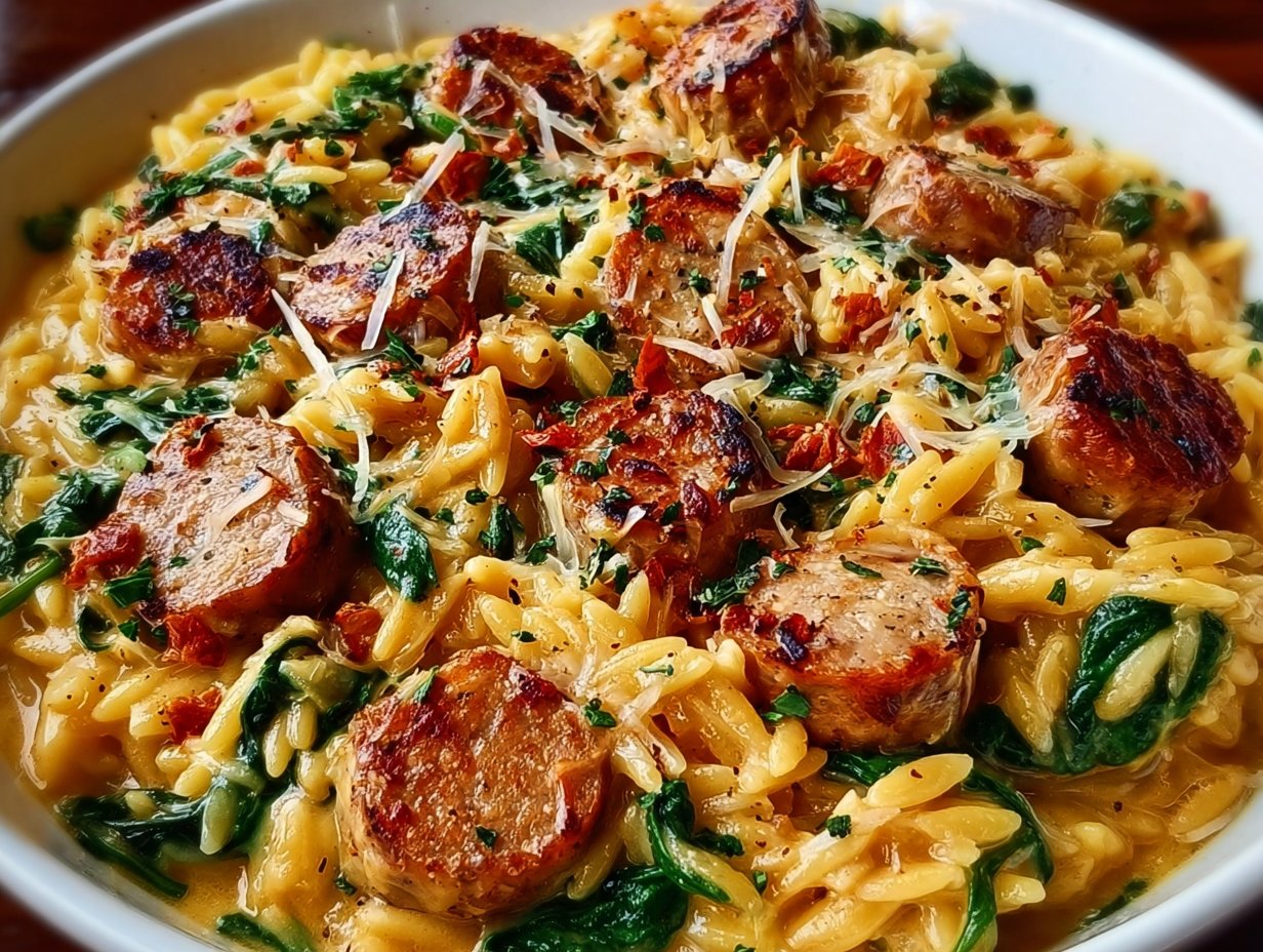 Creamy Chicken Sausage Orzo: A One-Pan Meal