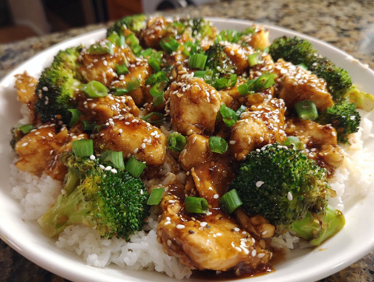Honey Sesame Chicken and Broccoli