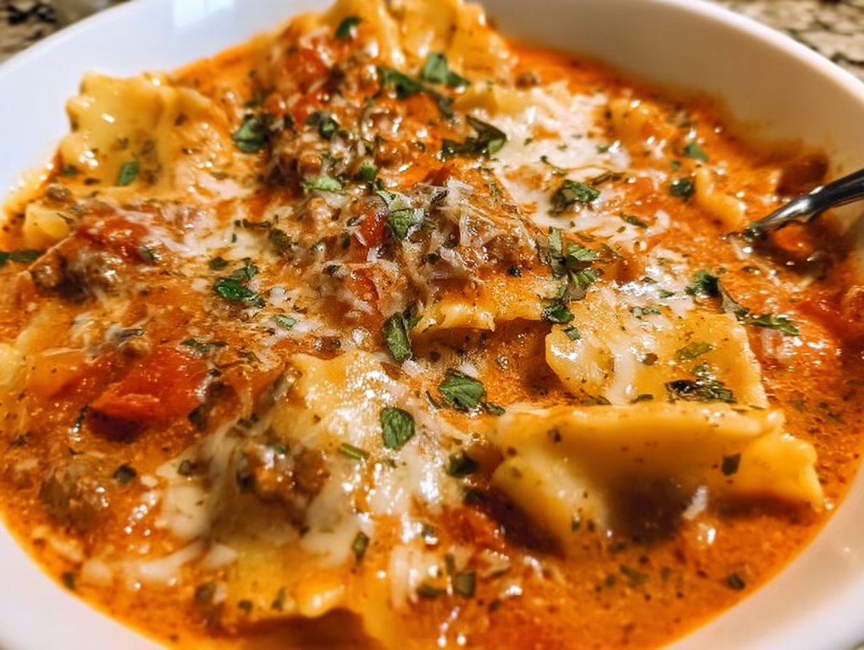 Easy Creamy Lasagna Soup