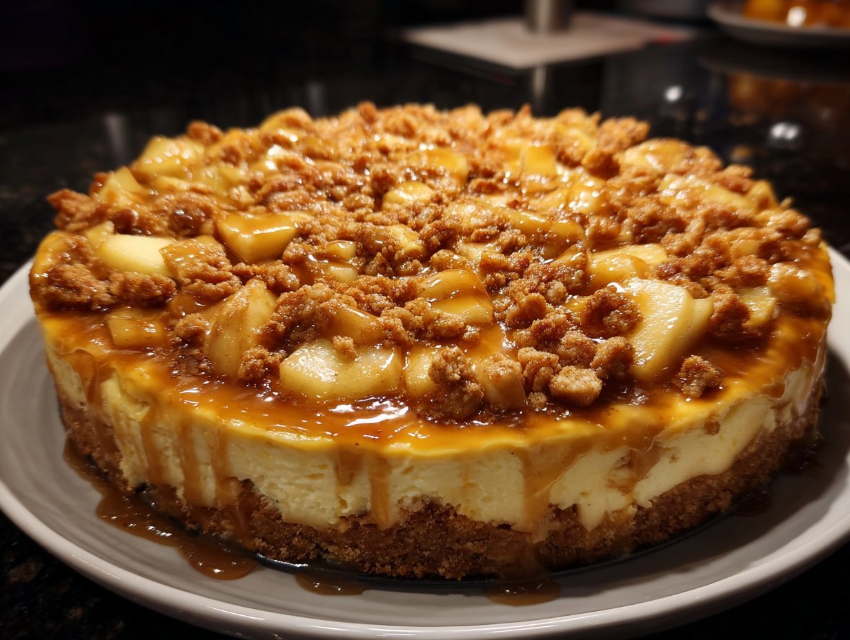 Apple Crumble Cheesecake