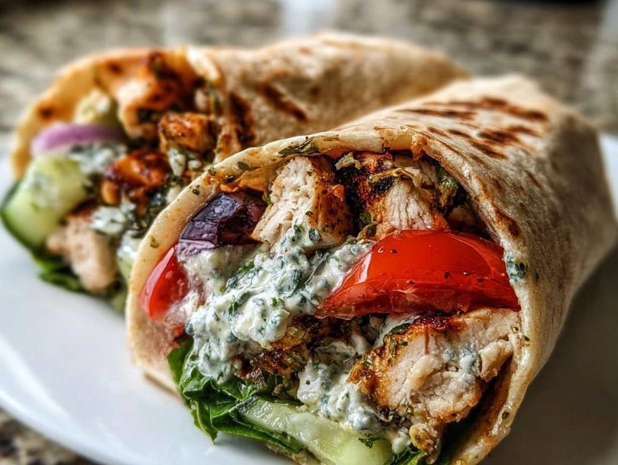 Mediterranean Chicken Wraps