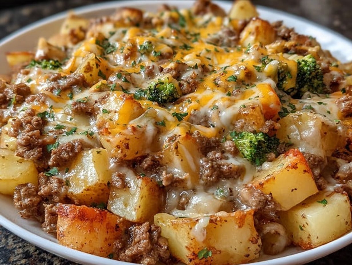 One-Pan Creamy Meat & Potato Skillet