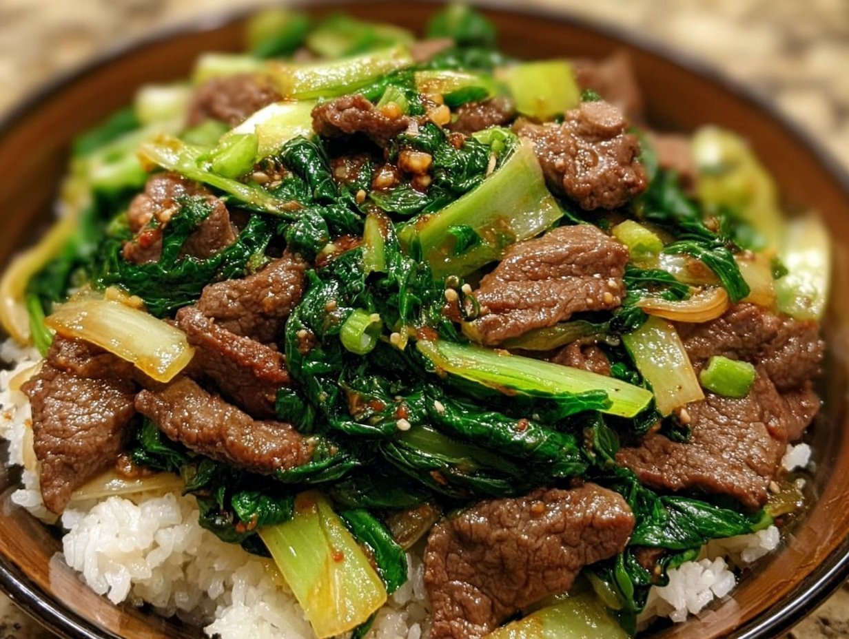 Bok Choy Stir-Fried Beef