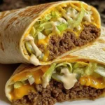 Big Mac Wraps featuring juicy patties, cheese, and fresh veggies wrapped in a soft tortilla.