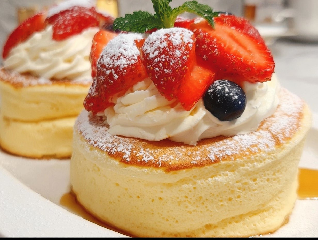 Fluffy Japanese Soufflé Pancakes