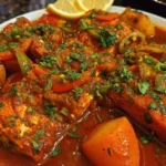 Classic spicy Moroccan fish served in a rich, flavorful sauce