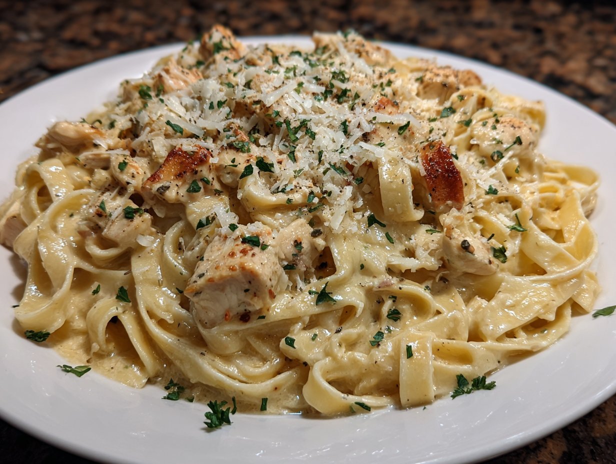 Creamy Chicken Fettuccine Alfredo