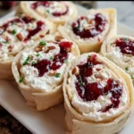 Festive Christmas Cranberry Roll Ups ready for holiday celebration
