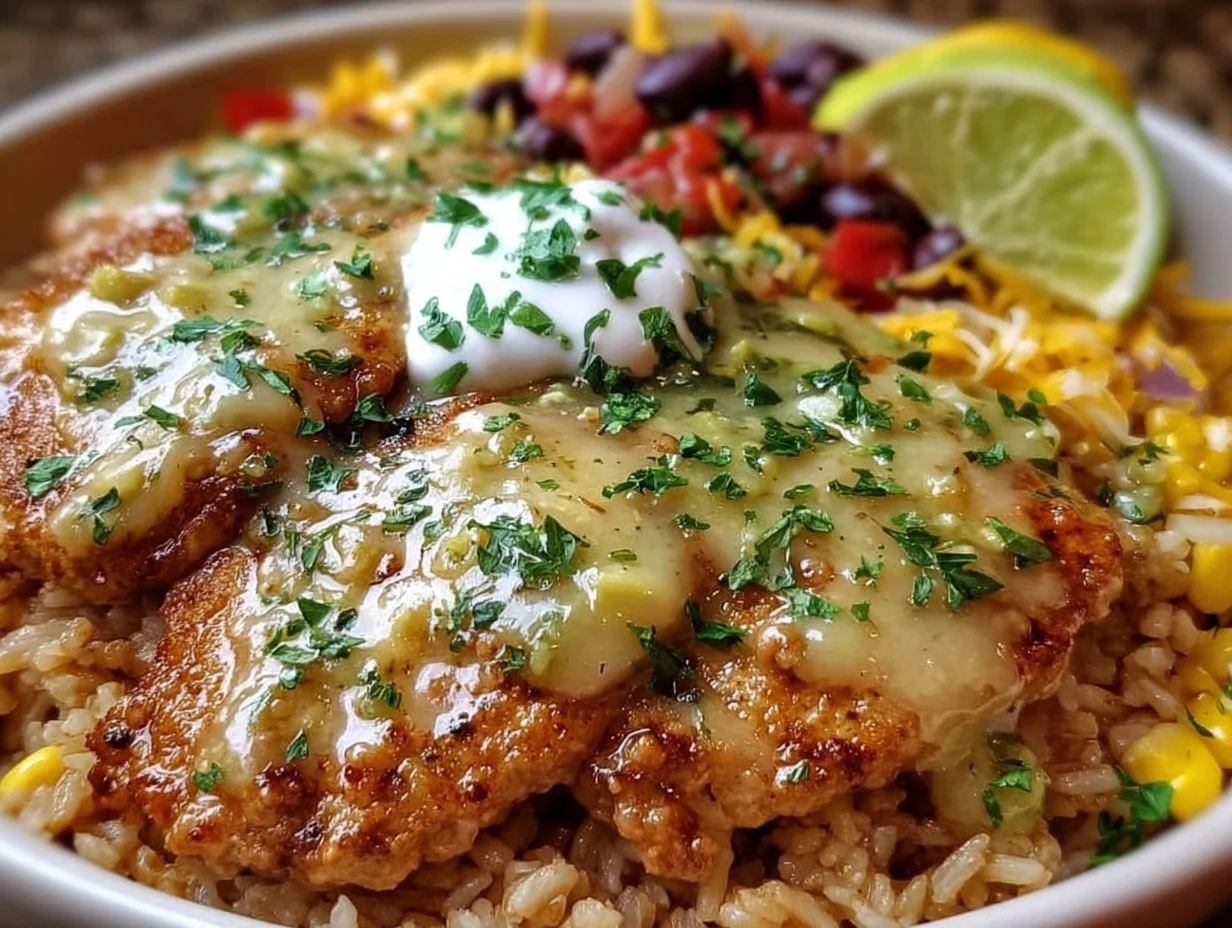 Healthy and flavorful ground turkey rice bowl with fresh vegetables and seasonings
